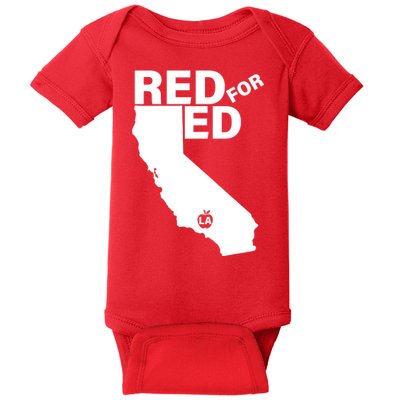 Red For Ed LA California  Baby Bodysuit