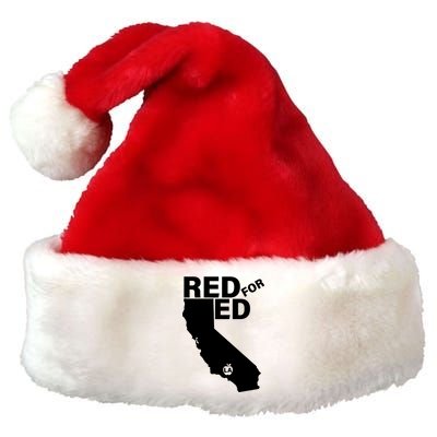 Red For Ed LA California  Premium Christmas Santa Hat