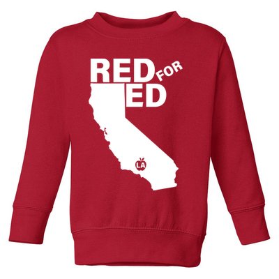 Red For Ed LA California  Toddler Sweatshirt
