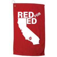 Red For Ed LA California  Golf Towel