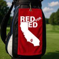 Red For Ed LA California  Golf Towel