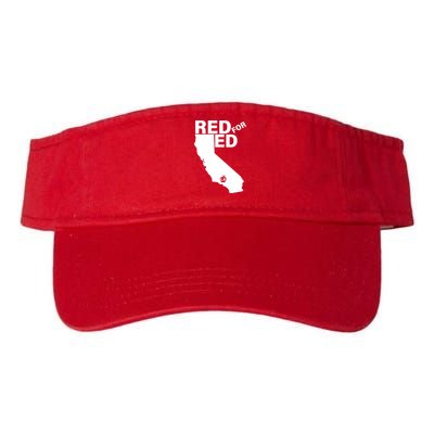 Red For Ed LA California  Valucap Bio-Washed Visor