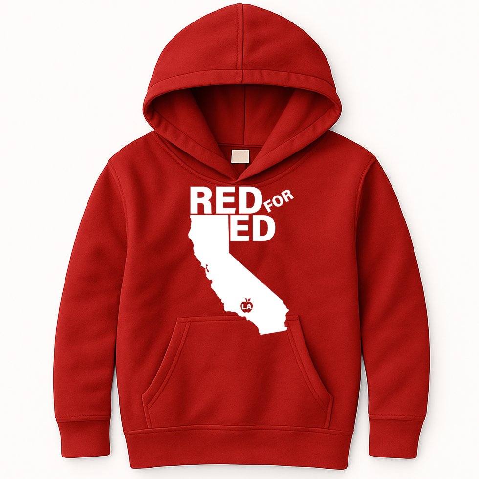 Red For Ed LA California  Kids Hoodie