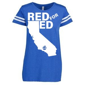 Red For Ed LA California  Enza Ladies Jersey Football T-Shirt