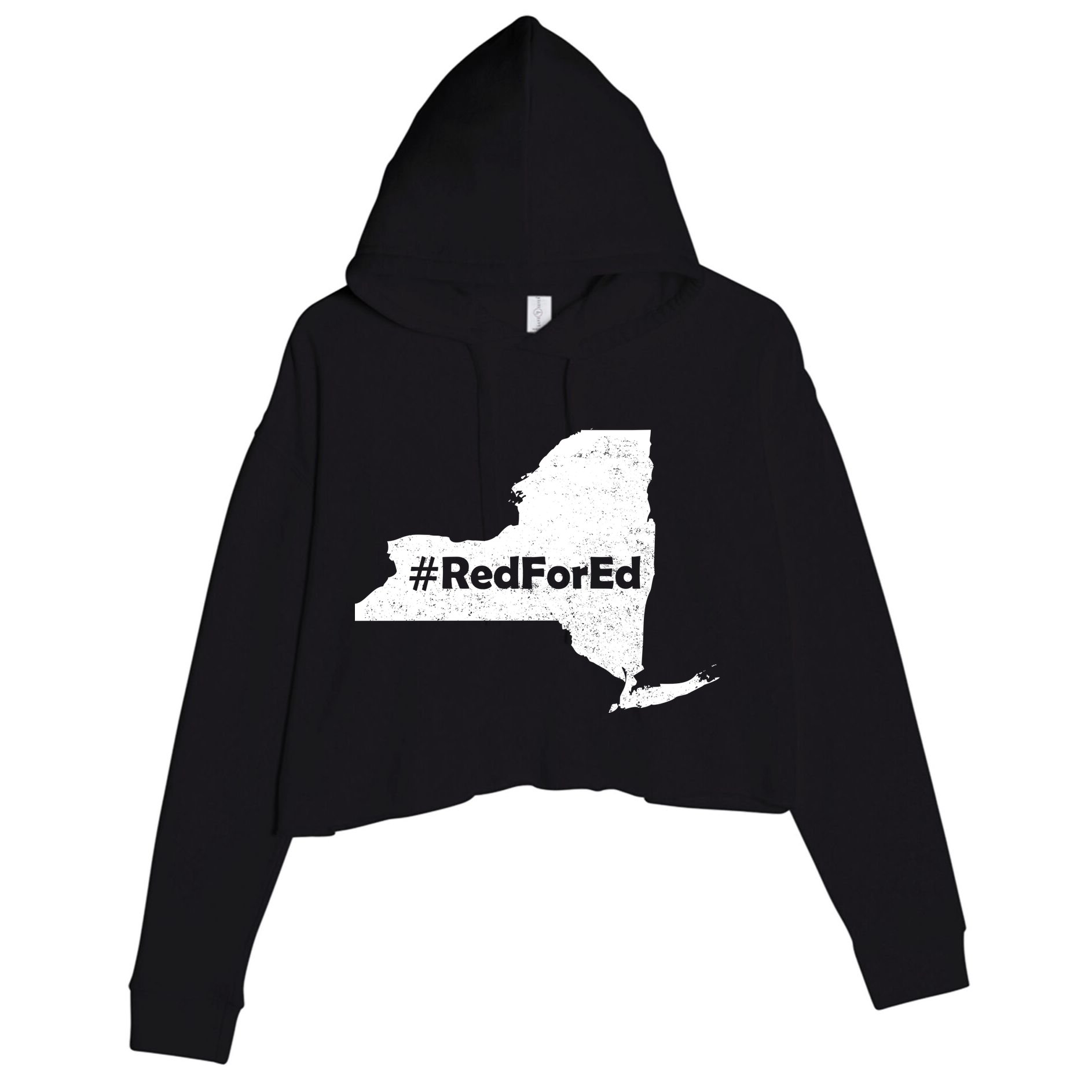 Red For Ed New York Crop Fleece Hoodie