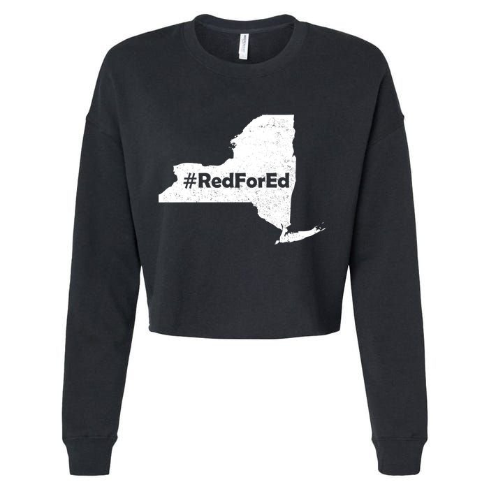 Red For Ed New York Cropped Pullover Crew