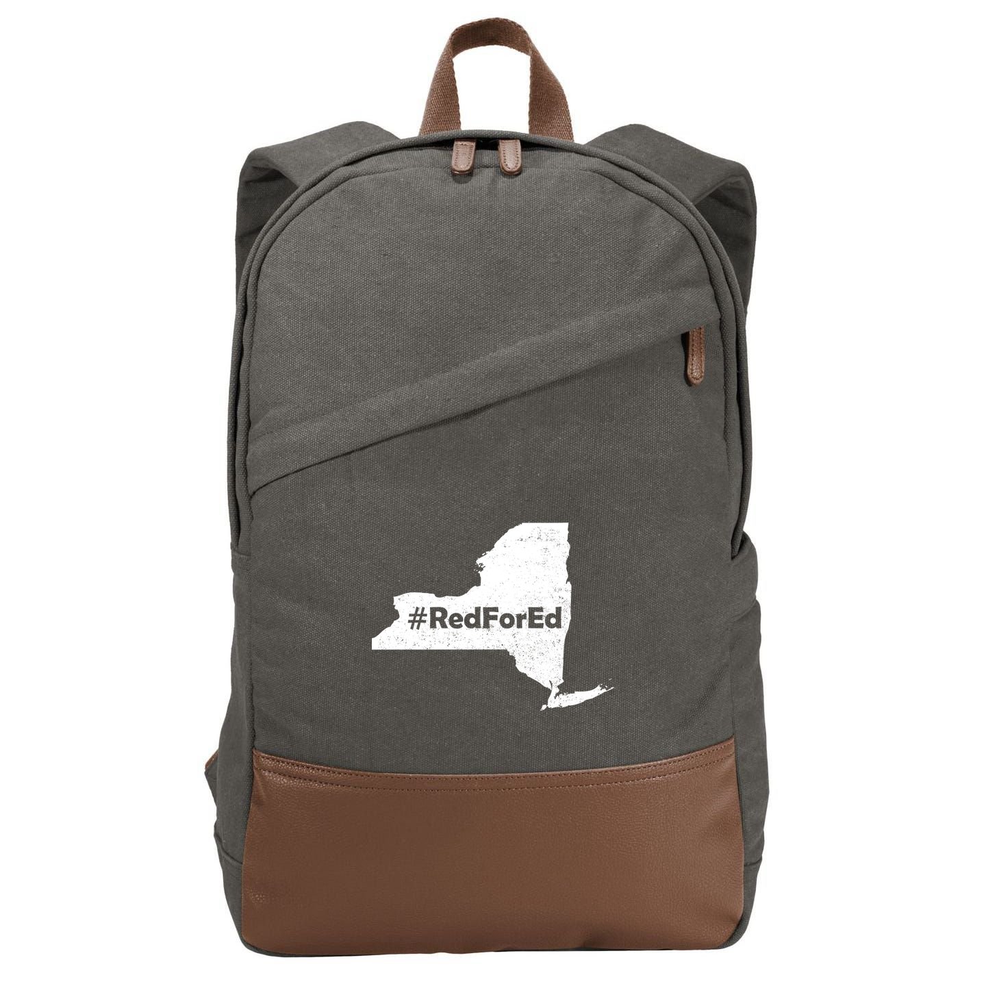 Red For Ed New York Cotton Canvas Backpack