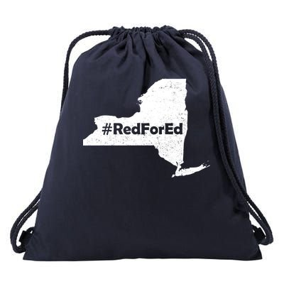 Red For Ed New York Drawstring Bag