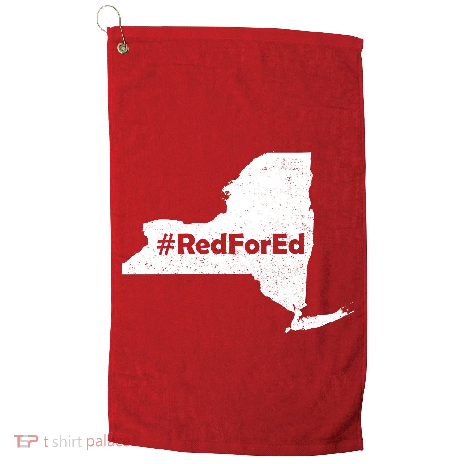 Red For Ed New York Golf Towel