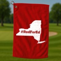 Red For Ed New York Golf Towel