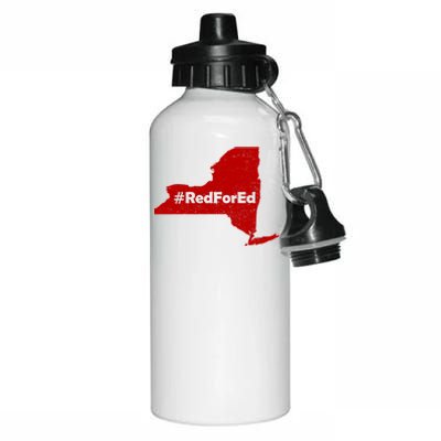 Red For Ed New York Aluminum Water Bottle