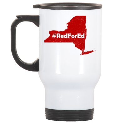 Red For Ed New York Stainless Steel Travel Mug