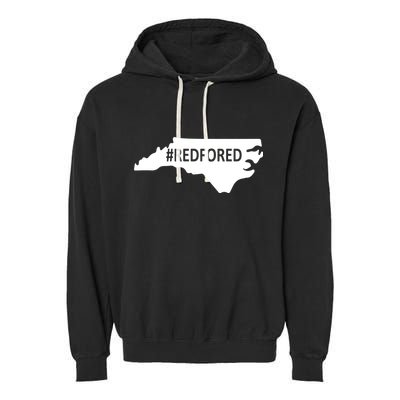  Red For Ed North Carolina State Map Garment-Dyed Fleece Hoodie