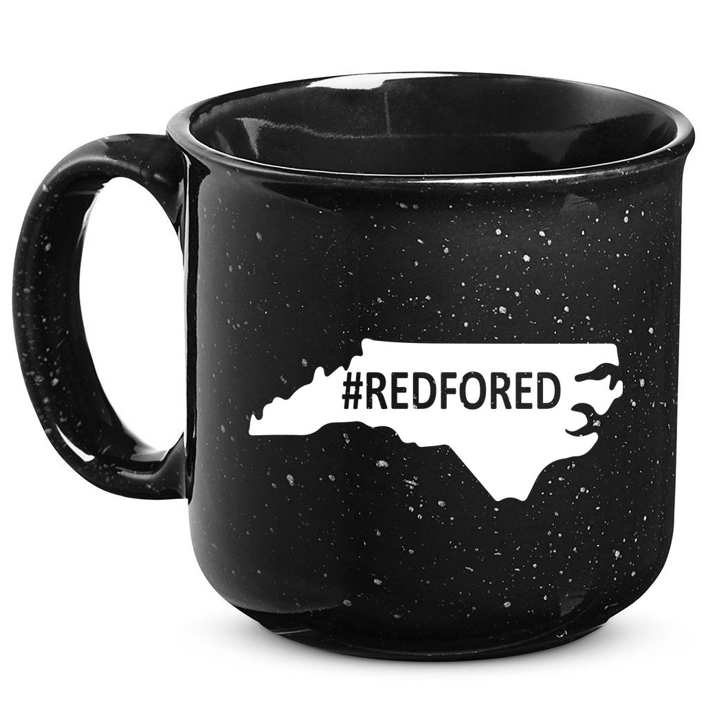  Red For Ed North Carolina State Map 15oz Campfire Ceramic Mug
