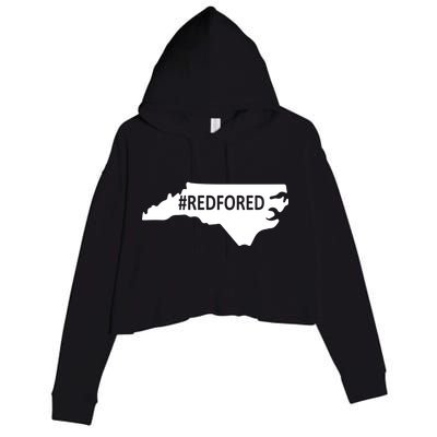  Red For Ed North Carolina State Map Crop Fleece Hoodie