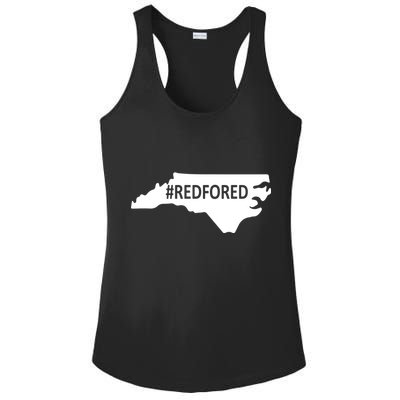  Red For Ed North Carolina State Map Ladies PosiCharge Competitor Racerback Tank