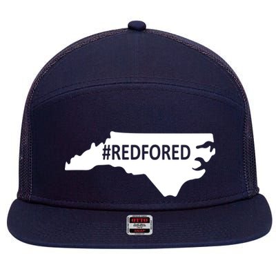  Red For Ed North Carolina State Map 7 Panel Mesh Trucker Snapback Hat