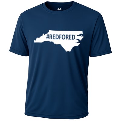  Red For Ed North Carolina State Map Cooling Performance Crew T-Shirt