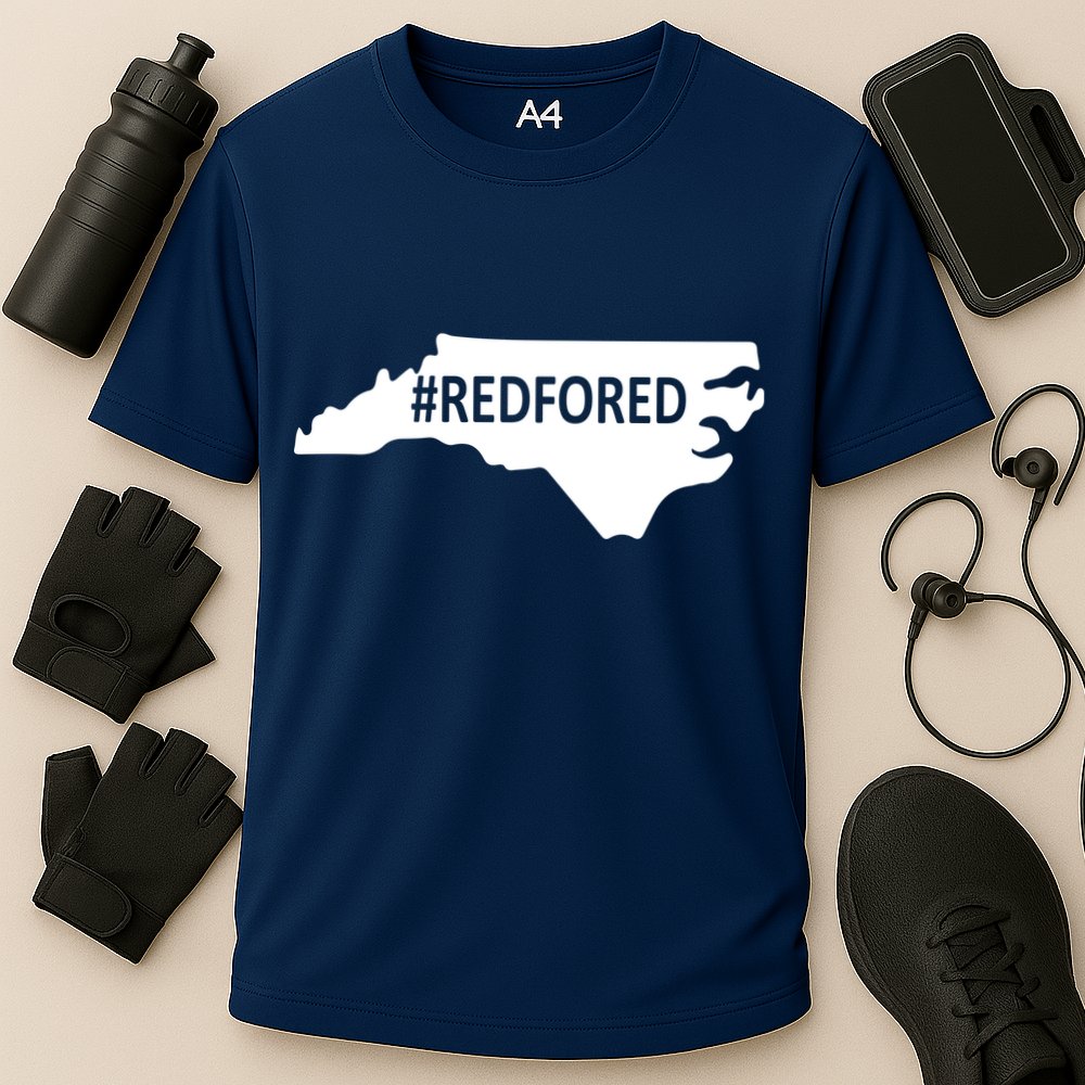  Red For Ed North Carolina State Map Performance Shirt