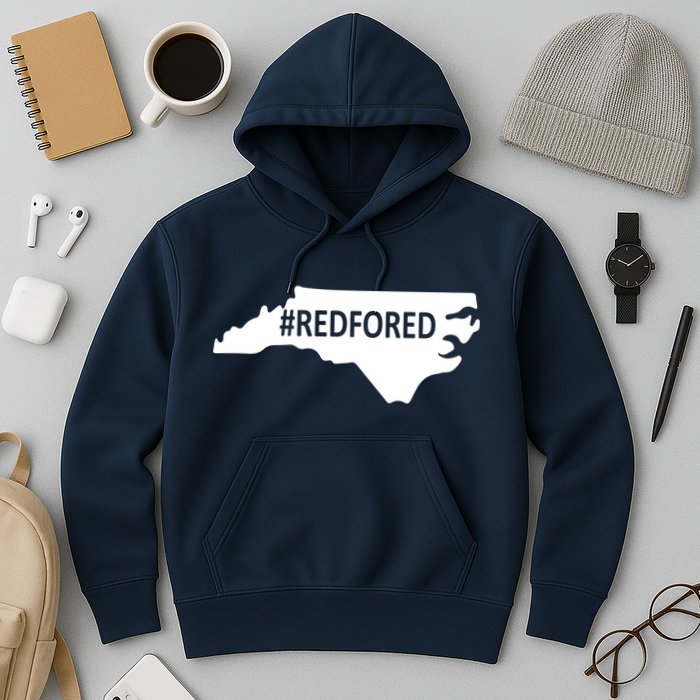  Red For Ed North Carolina State Map Hoodie