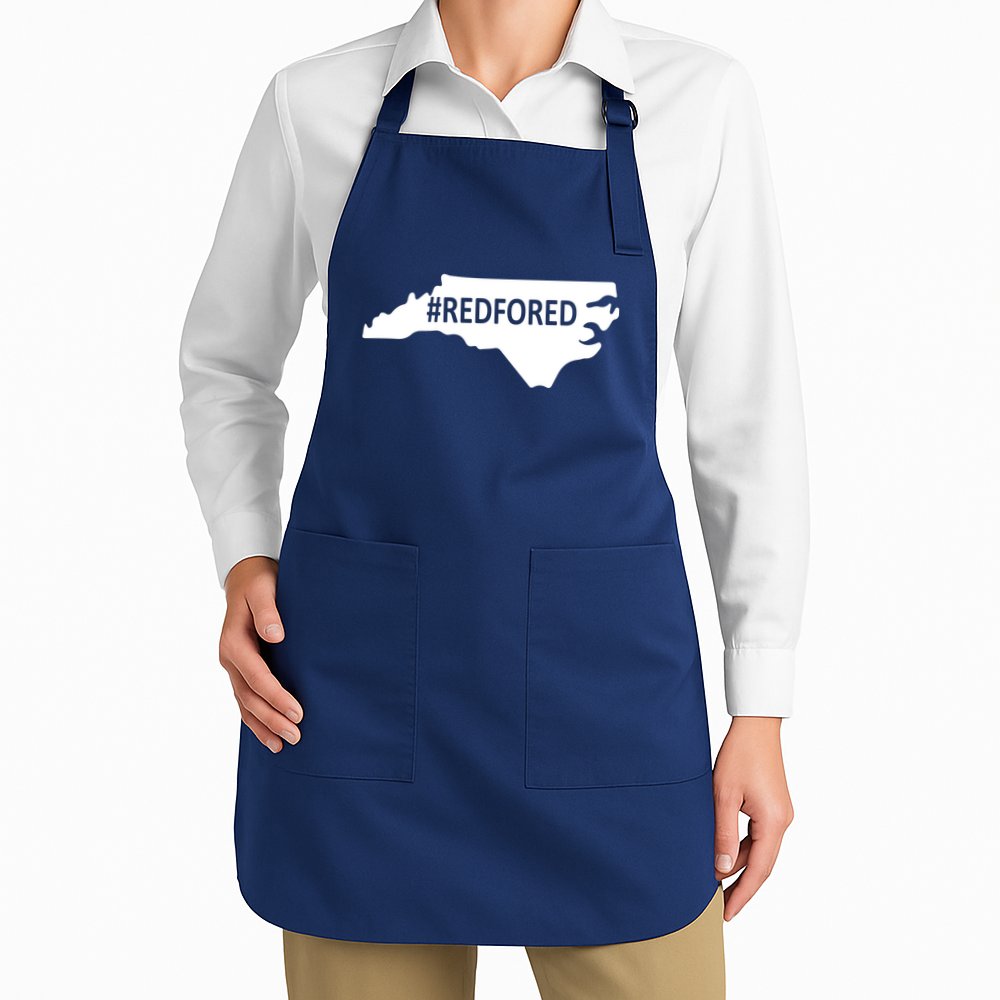  Red For Ed North Carolina State Map Apron