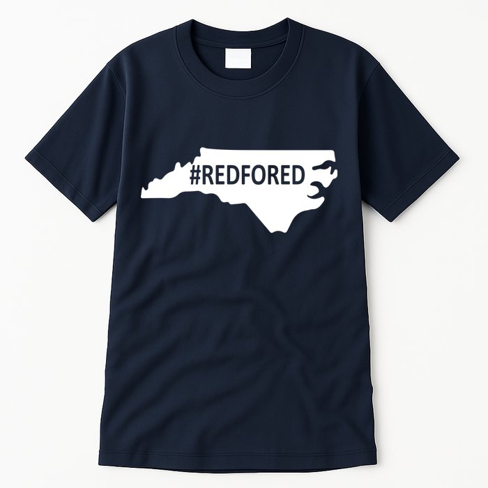  Red For Ed North Carolina State Map Tall T-Shirt