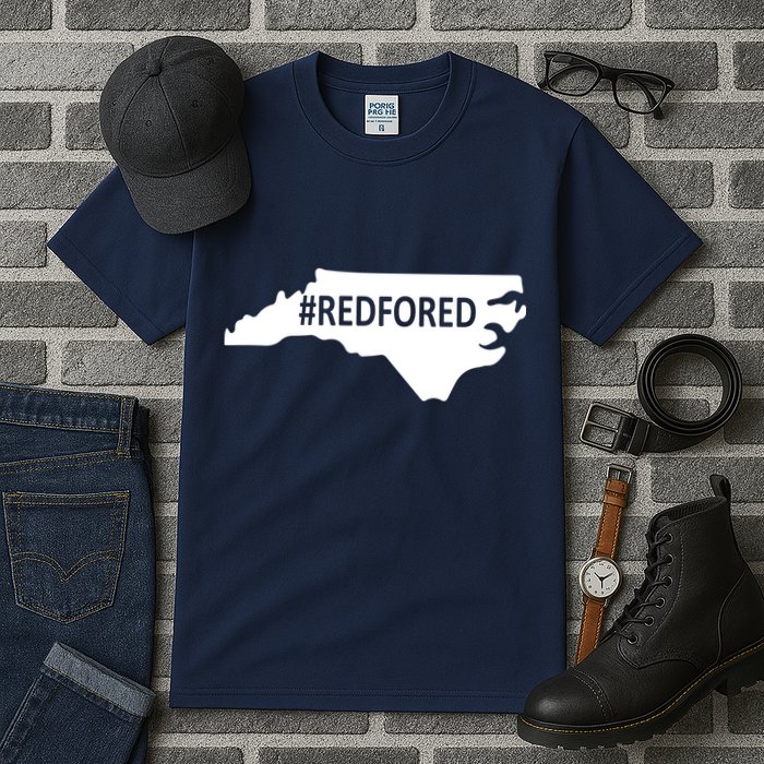  Red For Ed North Carolina State Map Tall T-Shirt