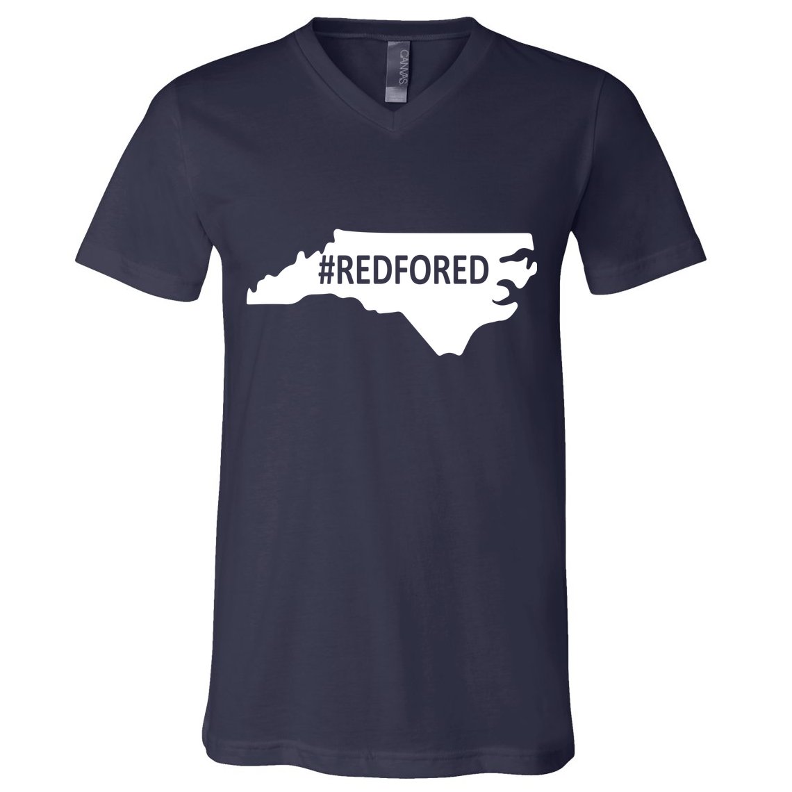  Red For Ed North Carolina State Map V-Neck T-Shirt