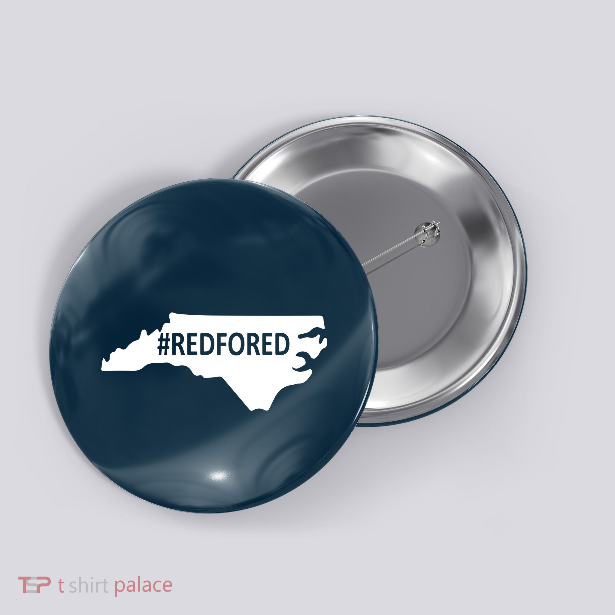  Red For Ed North Carolina State Map Button