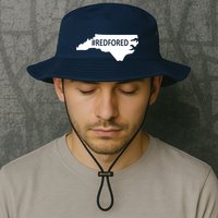  Red For Ed North Carolina State Map Bucket Hat