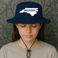  Red For Ed North Carolina State Map Bucket Hat