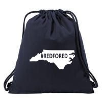  Red For Ed North Carolina State Map Drawstring Bag