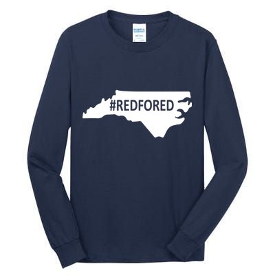  Red For Ed North Carolina State Map Tall Long Sleeve T-Shirt