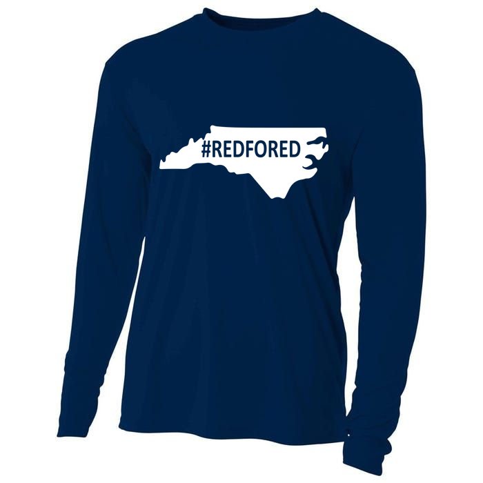  Red For Ed North Carolina State Map Cooling Performance Long Sleeve Crew