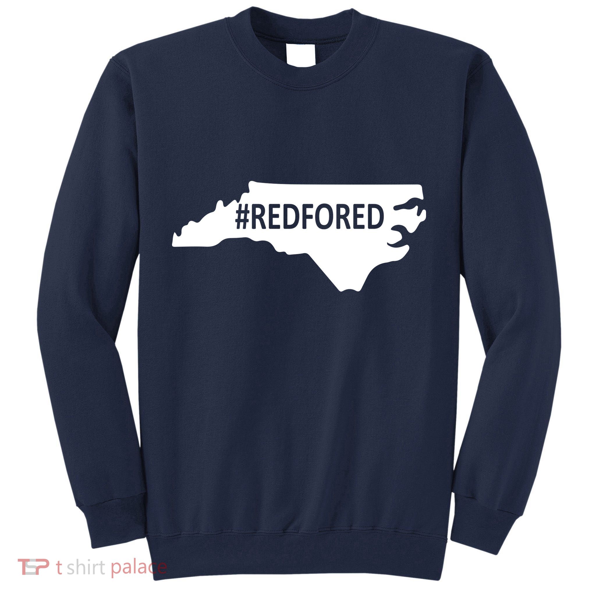  Red For Ed North Carolina State Map Tall Sweatshirt