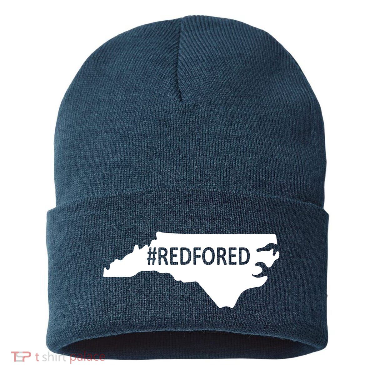  Red For Ed North Carolina State Map Sustainable Knit Beanie