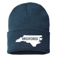  Red For Ed North Carolina State Map Sustainable Knit Beanie