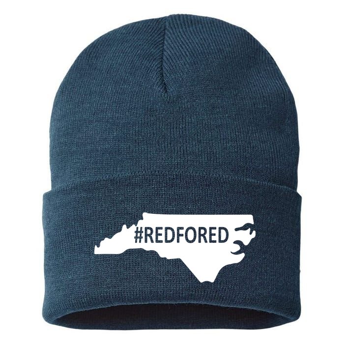  Red For Ed North Carolina State Map Sustainable Knit Beanie