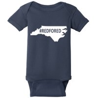  Red For Ed North Carolina State Map Baby Bodysuit