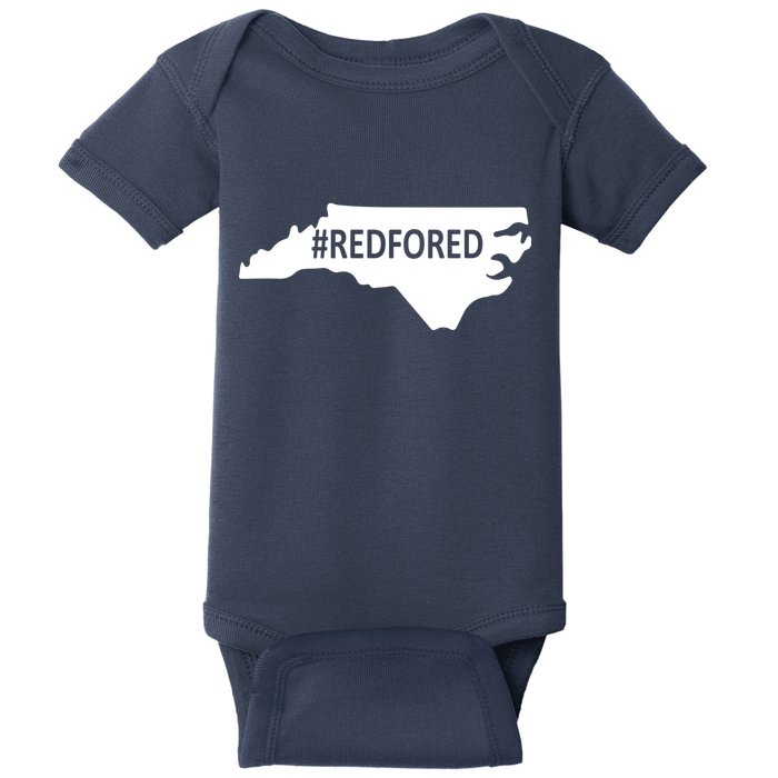  Red For Ed North Carolina State Map Baby Bodysuit