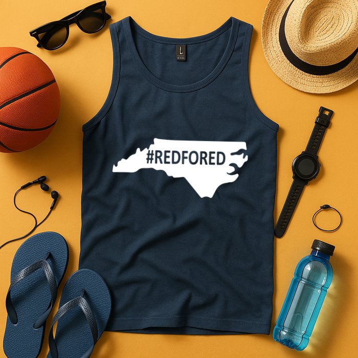  Red For Ed North Carolina State Map Tank Top