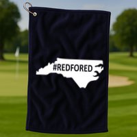  Red For Ed North Carolina State Map Golf Towel