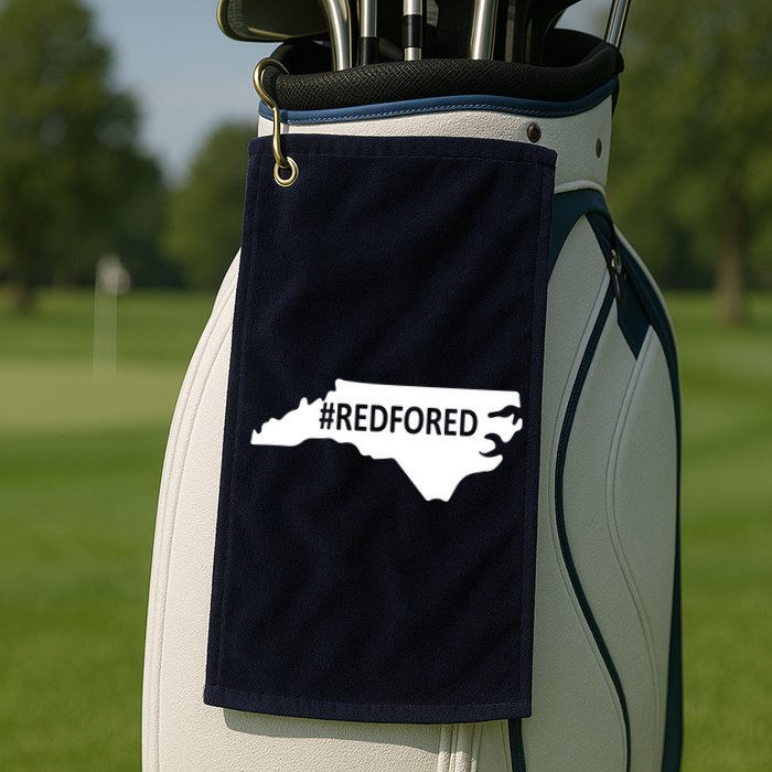  Red For Ed North Carolina State Map Golf Towel