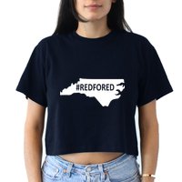  Red For Ed North Carolina State Map Crop Top
