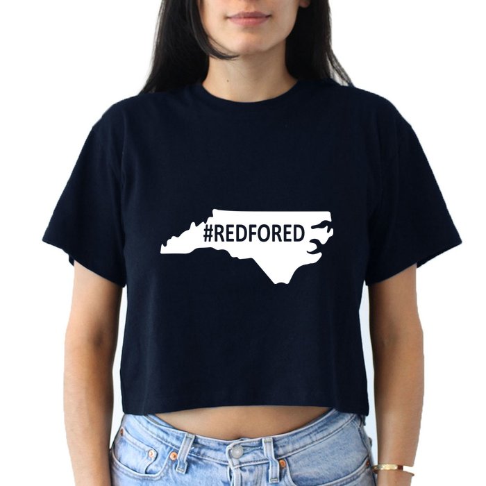  Red For Ed North Carolina State Map Crop Top