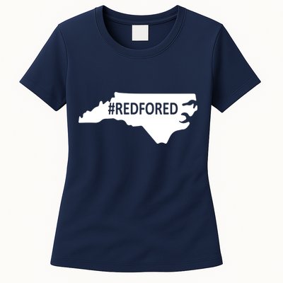  Red For Ed North Carolina State Map Womens T-Shirt