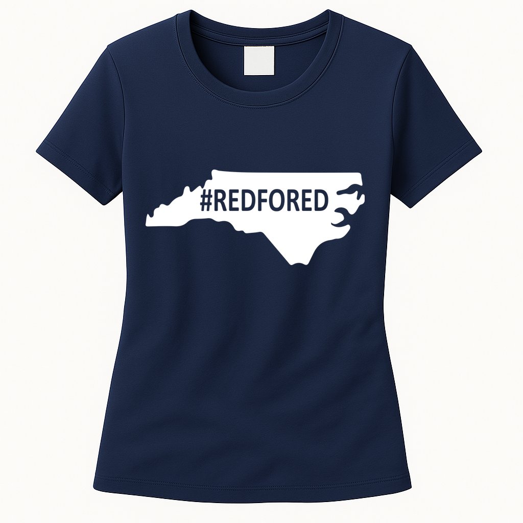  Red For Ed North Carolina State Map Womens T-Shirt