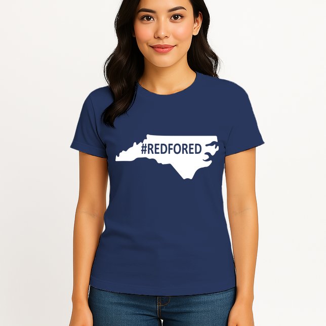  Red For Ed North Carolina State Map Womens T-Shirt