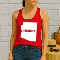 Red For Ed Protest Arizona Teacher Womens Tank Top