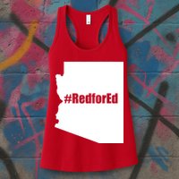 Red For Ed Protest Arizona Teacher Womens Tank Top